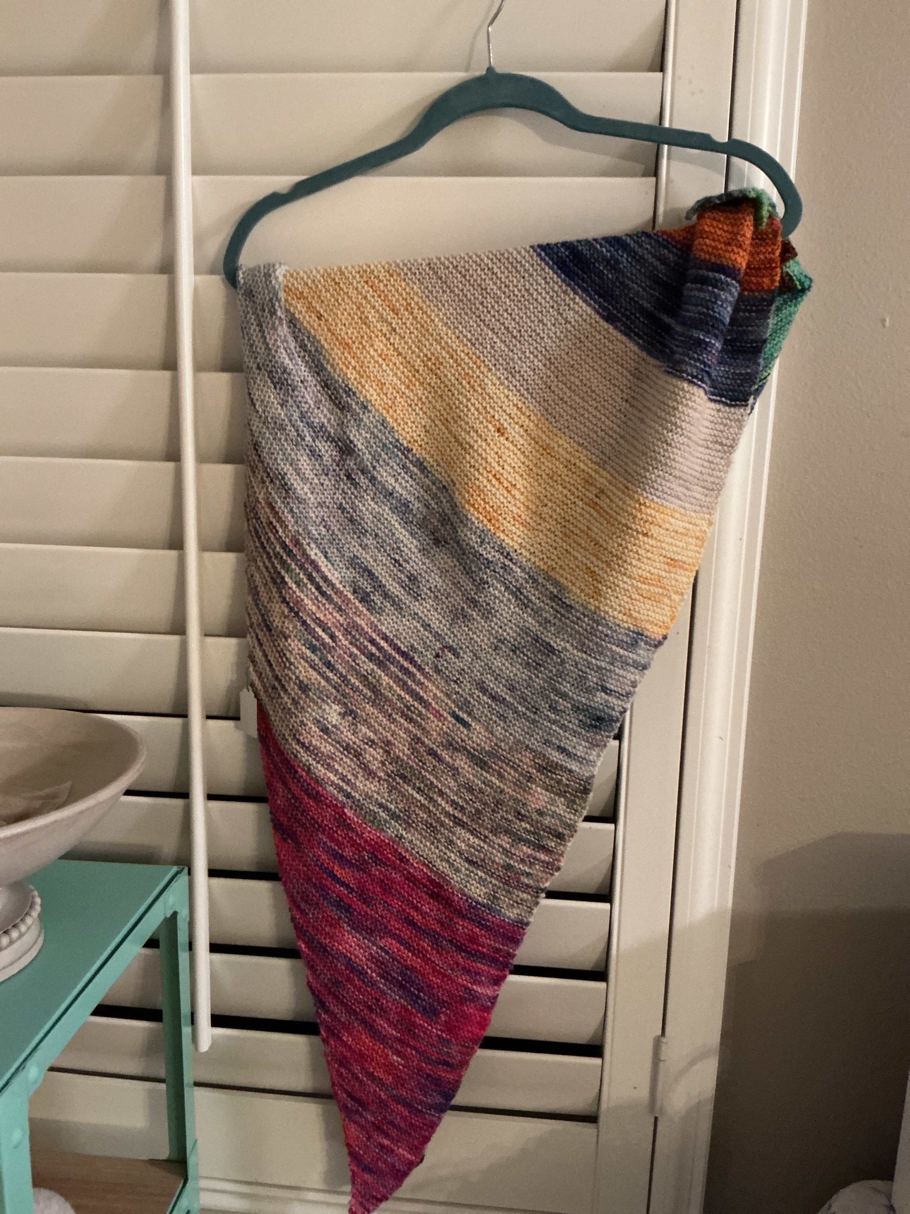 Shawl knit multi