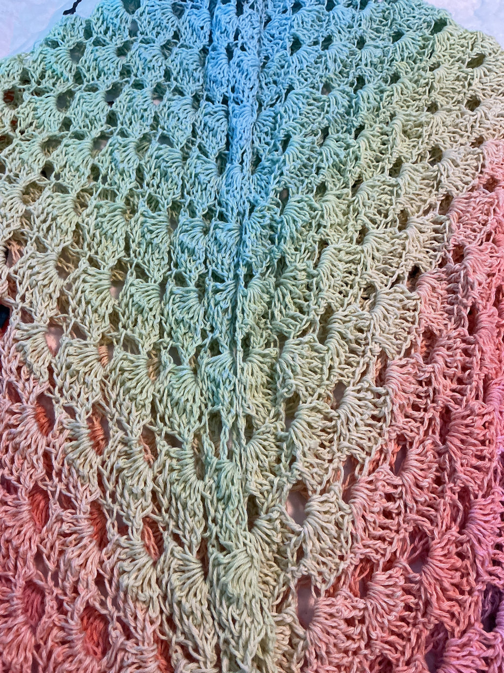 Mermaid shawl pastels