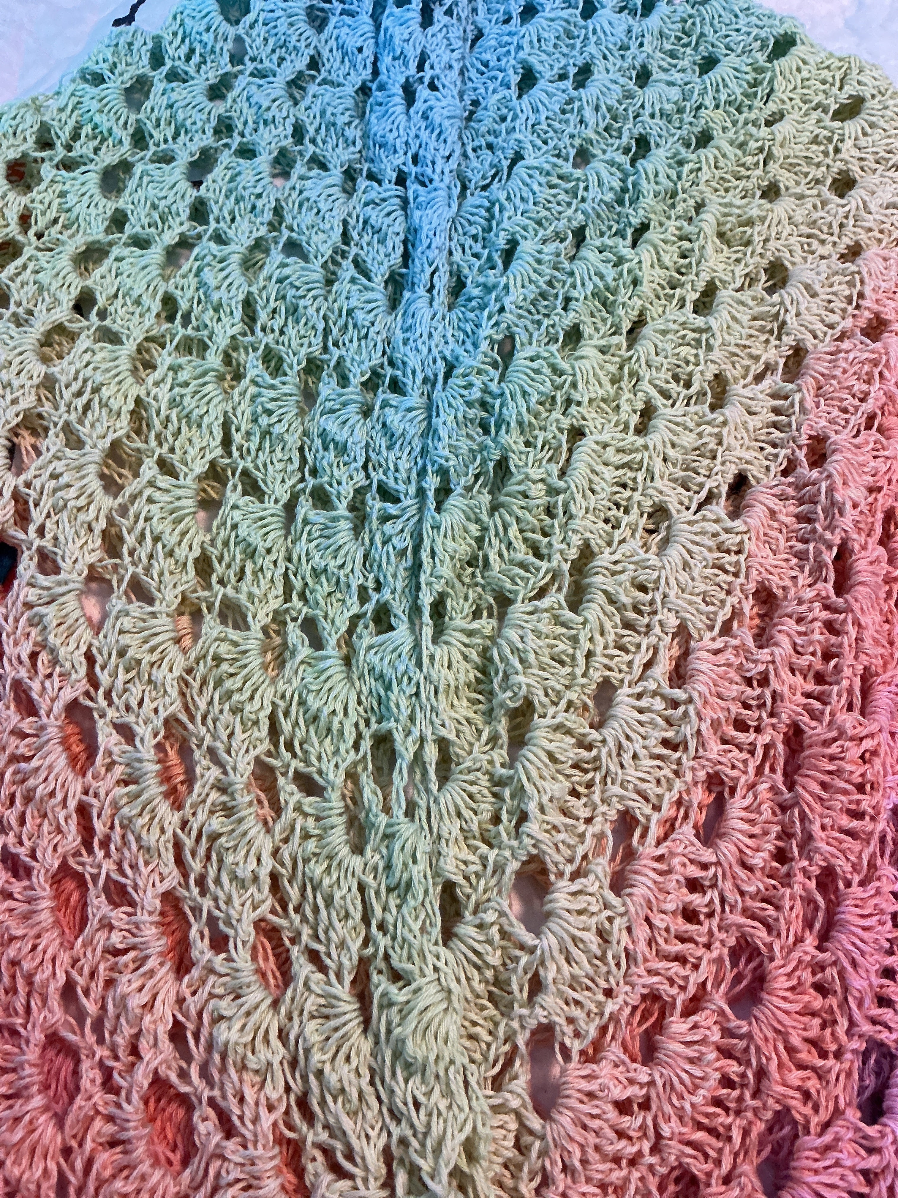 Mermaid shawl pastels